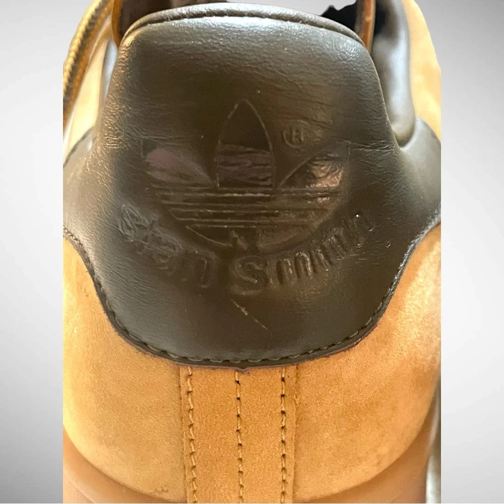 Adidas Stan Smith WP Leather Trainers US Men Sz 14 Suede Wheat Brown